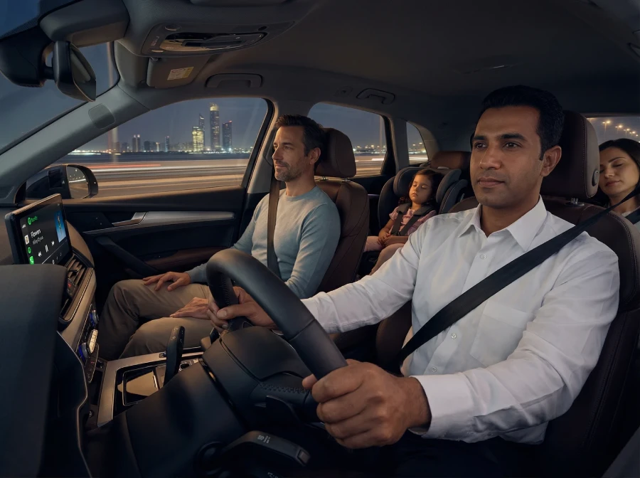 A reliable safe driver service for long-distance travel from Dubai to Abu Dhabi.